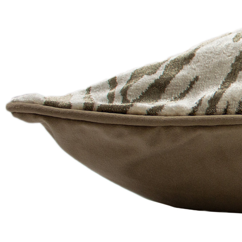 Animal Print Square Cushion, Champagne, Polyester/Polyfill