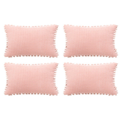  Cotton Blend Lumbar Rectangular Pillow Cover