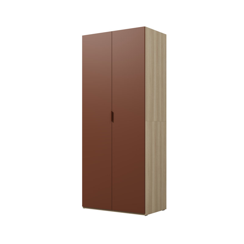 2 Door Laminate Wardrobe, Natural/Orange