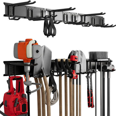 3PCS Garage Tool Storage Rack Heavy Duty Garage Storage Organizer Rack System Wall Mounted Tool