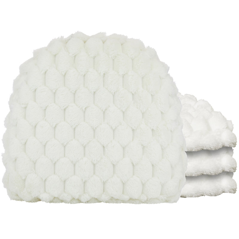 Klear Vu The Gripper Non Slip Chair Cushions, Soft & Comfortable Seat Pads, for Kitchen, Dining or Office, Podcast White, Set of 4