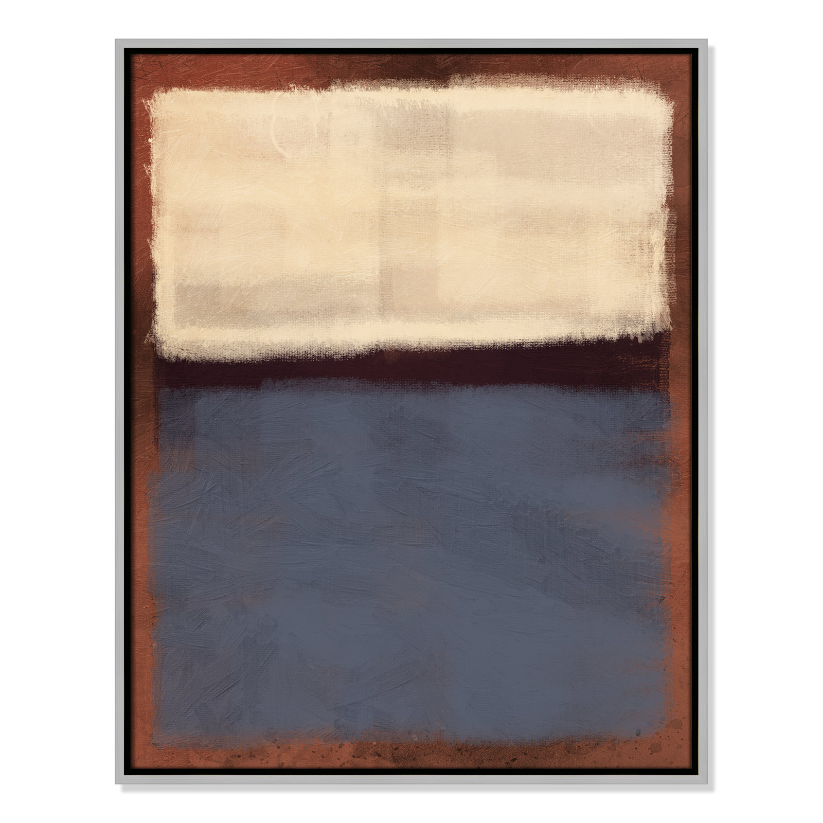 Coronado "Alabaster Burst" Painting, 29.5" H x 23.5" W x 2" D, Silver Framed