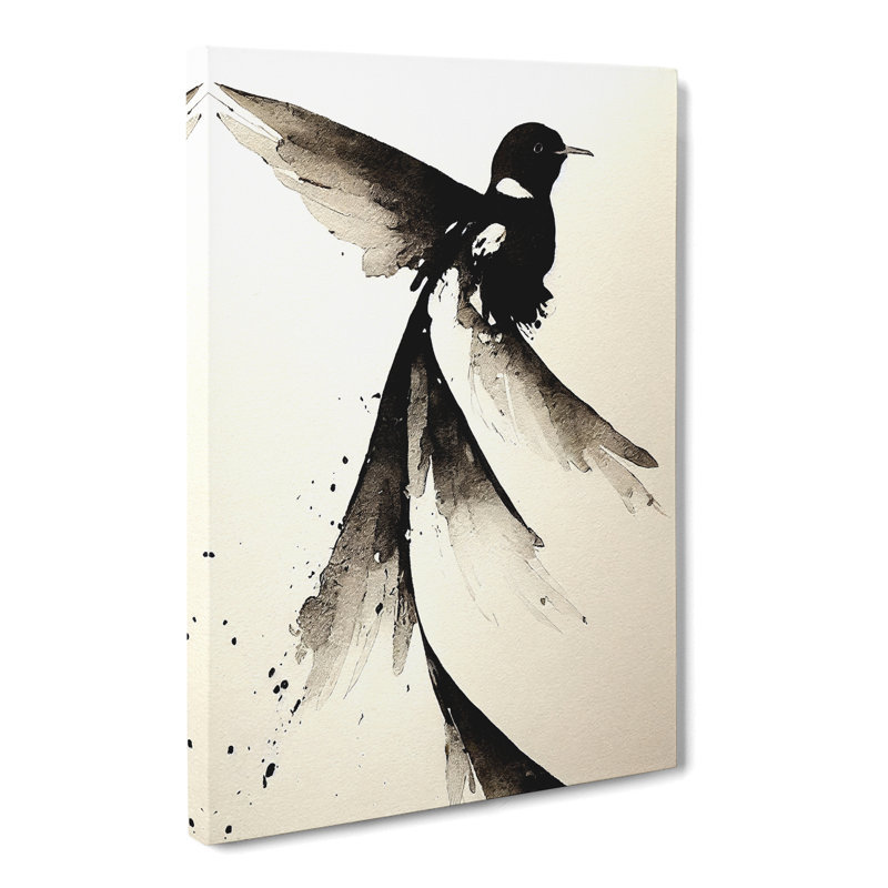 Swallow Ink Wash - Wrapped Canvas, 60cm H x 40cm W x 3cm D