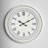 22" W Round Solid and Manufactured Wood Wall Clock 