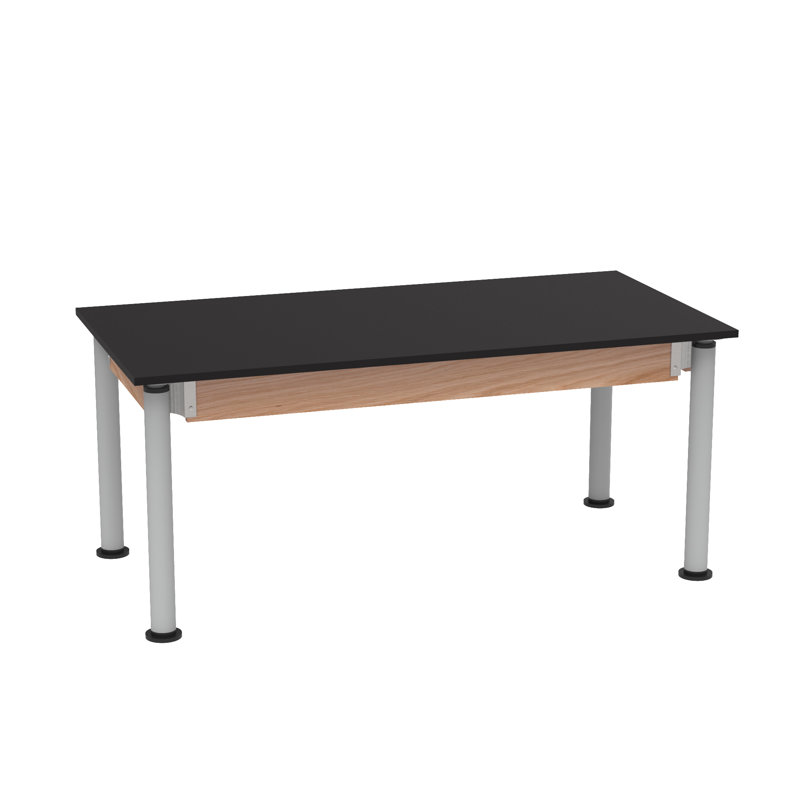 Ensemble de table rectangulaire et de chaises Uplift, Stratifié Chemguard noir / chêne, H 42 po x L 60 po x l 30 po