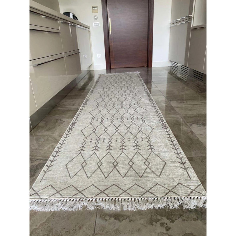 Tapis gris antidérapant Firenze, Rectangle 3 pi 3 po x 4 pi 11 po