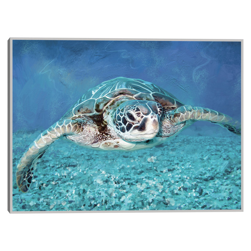 Reproduction d'art sur toile Sea Turtle par Studio Arts, H 43 po x l 57 po