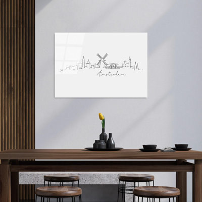 Superbe peinture murale en verre trempé 27,6 po x 39,4 po | 100% verre trempé, épaisseur: 0,16 pouce | Décoration élégante pour le salon ou le bureau, durable et facile à nettoyer, idée de cadeau parfaite