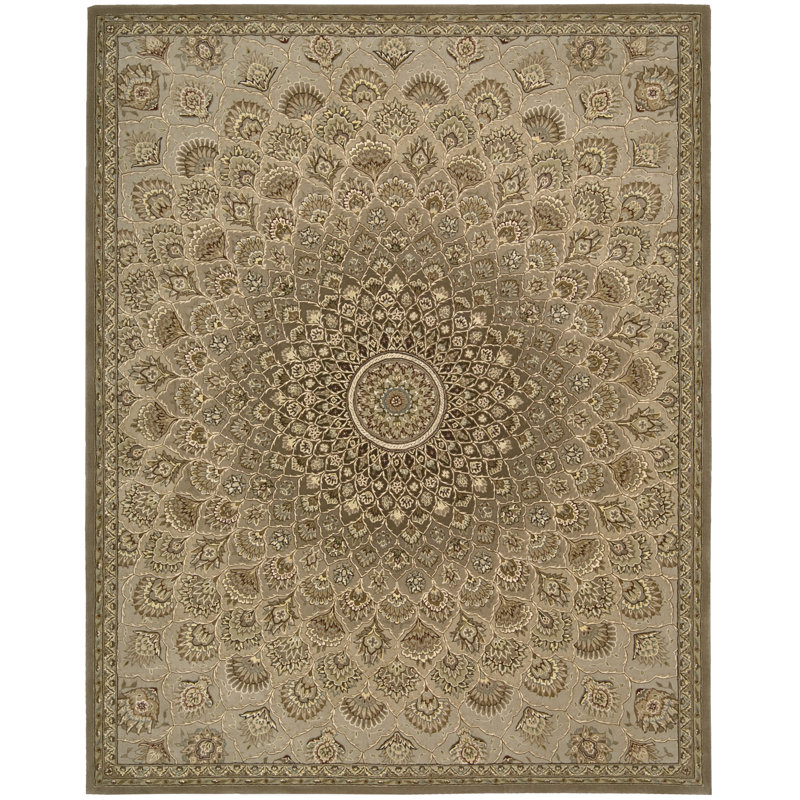 Garris Wool Oriental Indoor Rug, Rectangle 5'6" x 8'6"