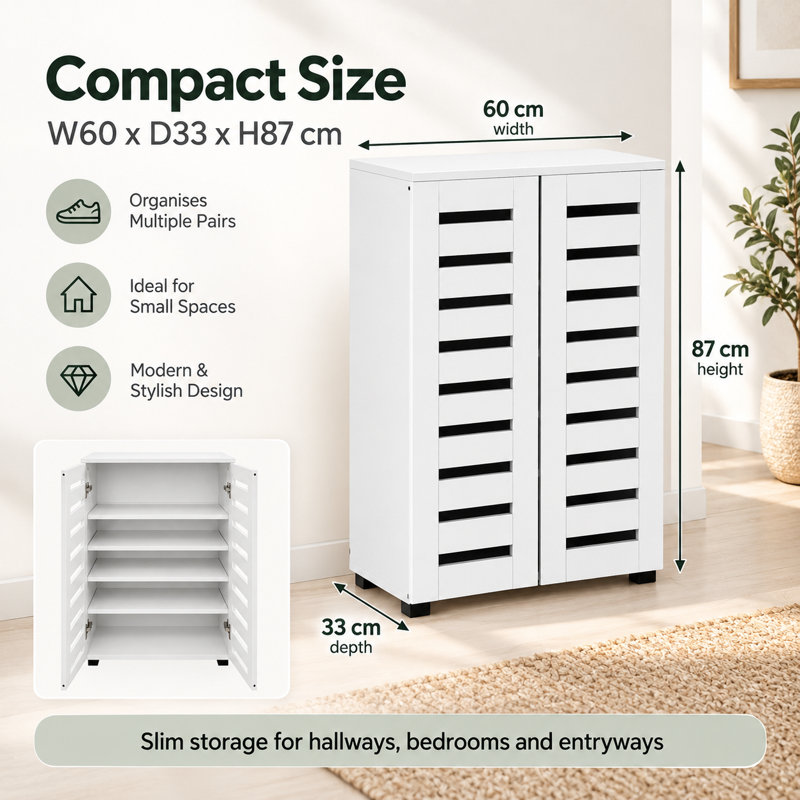 30 Pair Shoe Storage Cabinet