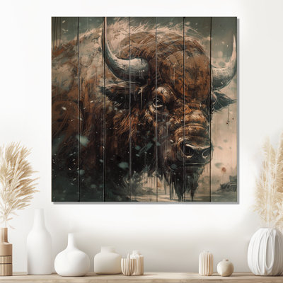 " Bison Portrait In The Wild I "