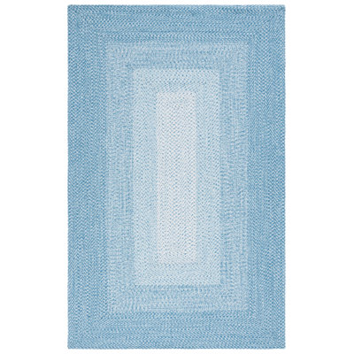 Braided 220 Area Rug In Aqua