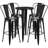 Williamston Round Metal Indoor-Outdoor Bar Table Set with 4 Cafe Stools-24678545-68072890