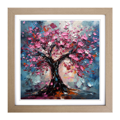 Cherry Blossom Tree Expressionism - Framed Print