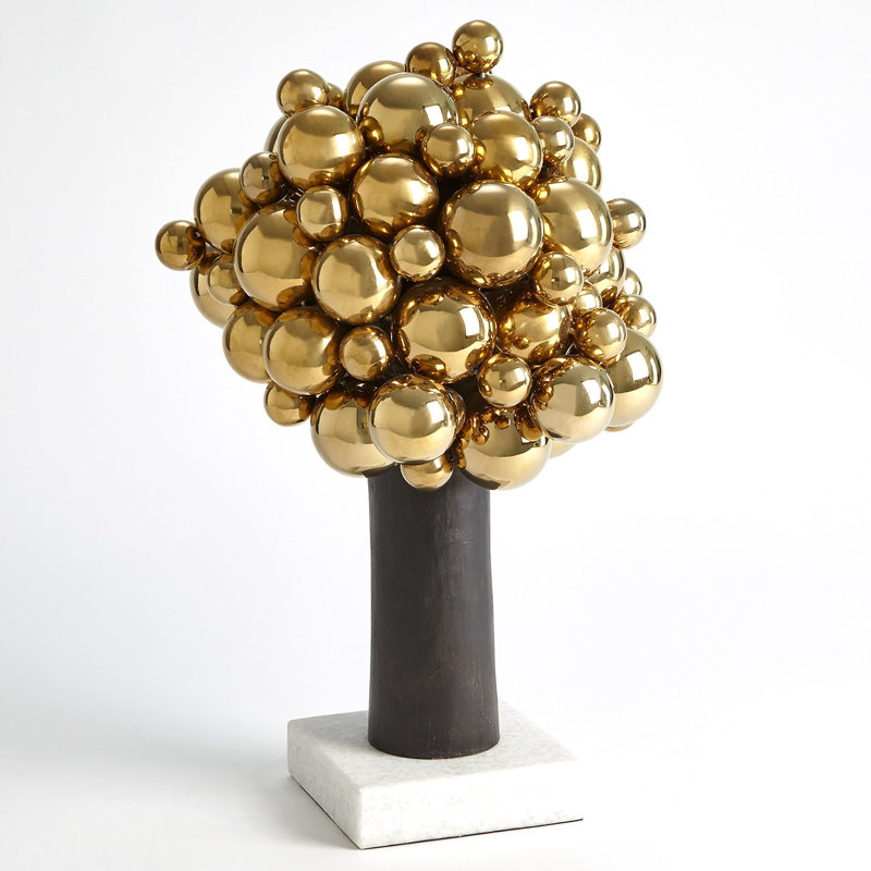 Bubbles For Brains, Brass, 23" H x 15" W x 13" D