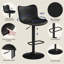 Barabo Swivel Upholstered Adjustable Height Counter Stool-1169959982