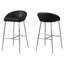 Tabouret de bar ou de cuisine à hauteur de comptoir chromé de style contemporain Clouchete-28021204-100090136
