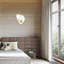 Odessa - Marble Shell Pearl Wall Light – LED White Marble Wall Art Sconce