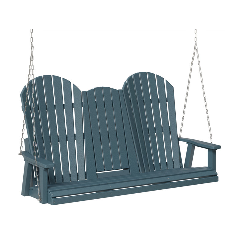 Berlin Gardens Comfo Back Three Seat Console Swing, Slate