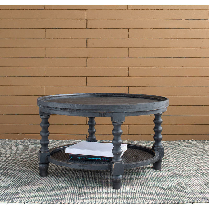 29.7x29.7x16.5" Iseminger Single Coffee Table, Black