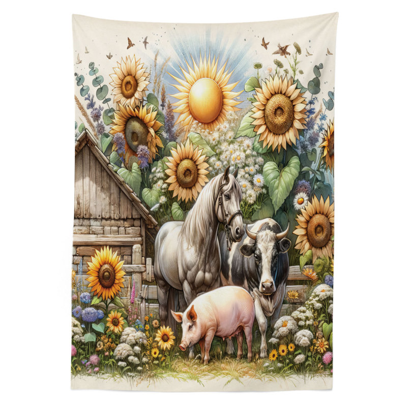 Suniyah Rectangle No Pattern Microfiber Tablecloth, 70" Rectangle