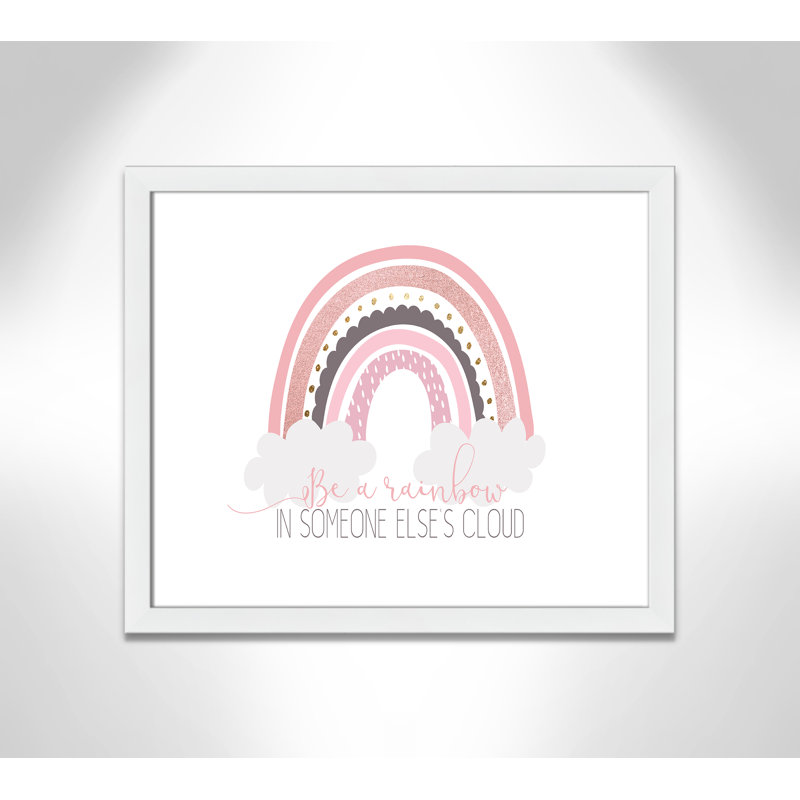 Être un arc-en-ciel, H 22,5 po x l 26,5 po x P 0,63 po, Cadre blanc
