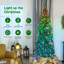Sapin de Noël artificiel 7 pi avec lumières colorées synchronisées bricolage, sapin mince articulé à distance avec minuterie quotidienne-121054079