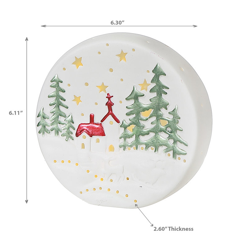Décoration de Noël Ihcasadecor, H 8 po x l 7 po x P 4 po