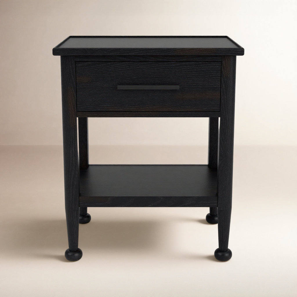 Billie 1 - Drawer Nightstand, Black