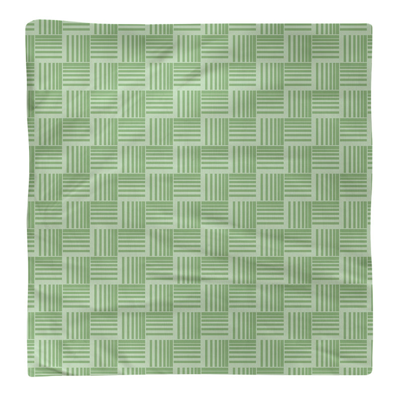 Serviette de table en coton de couleur contrastée, H 0,1 po x l 10 po x P 10 po, Vert/gris, Croisé en coton