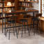 Ensemble de table et chaises de bar industriel pour 3