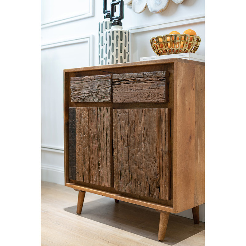 Armoire 2 portes avec bois recyclé