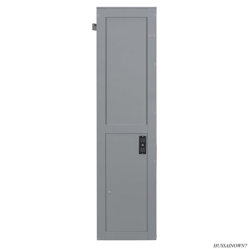 Murphy Bed Wall Bed, Gray, Full