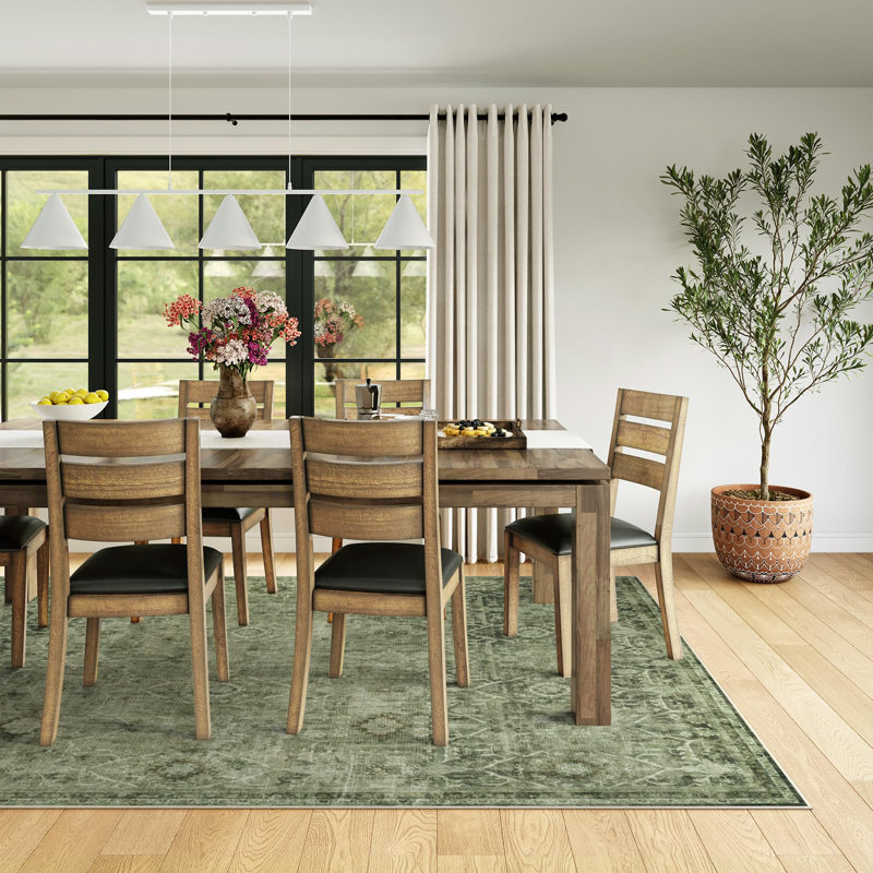 Tapis lavable rétro Tribal Cashmere, Rectangle 5 pi x 7 pi