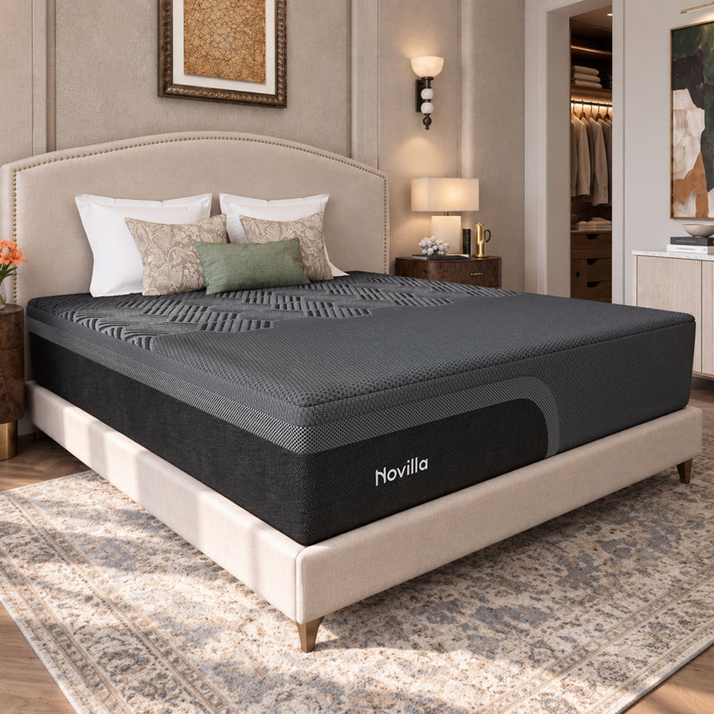 Matelas en mousse viscoélastique gélifiée 12 po, grand, 12", Queen