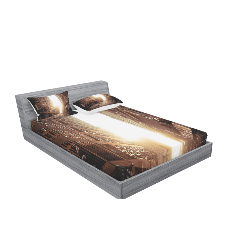 Microfiber Sheet Set, Queen Sheet Set with Fitted Sheet