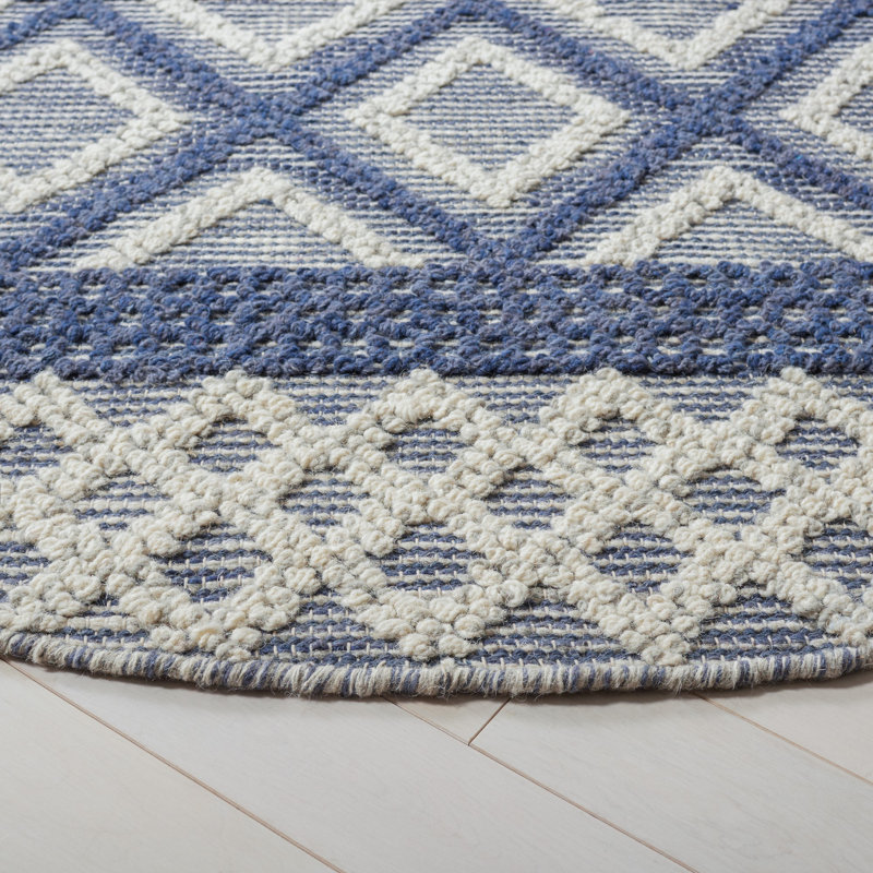 Tapis géométrique en laine / coton tissé à la main Vermont, Rectangle 5 pi x 8 pi