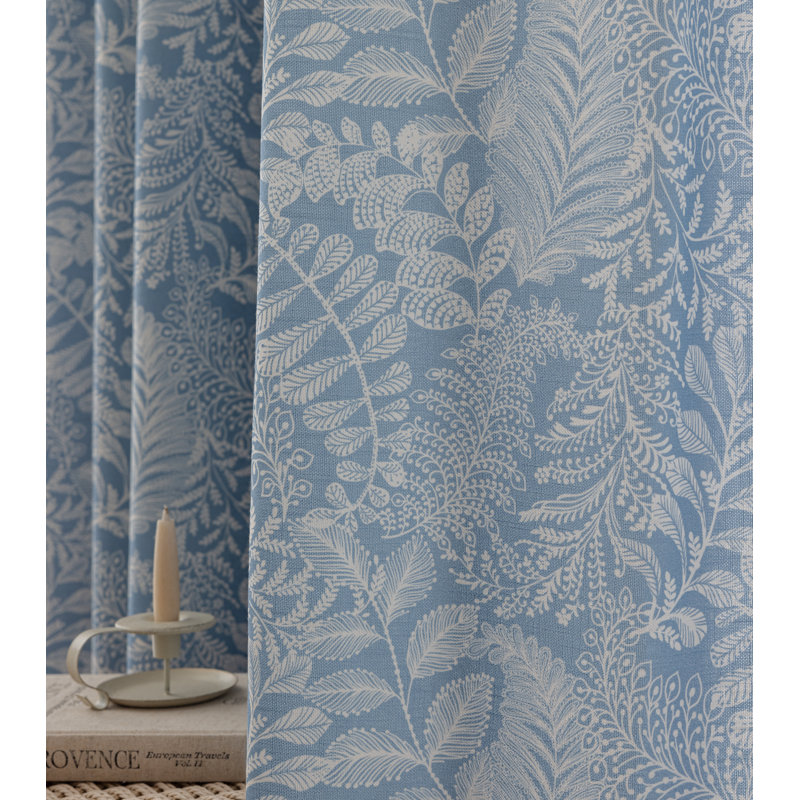 Aspen Linen Blend Room Darkening Curtain Pair (Set of 2), 50" W x 84" L