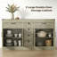 Buffet, armoire de rangement pour ferme 55 "gris-421190212