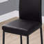 Chaise d'appoint de salle à manger - ensemble de 2, d'appoint, rembourrée, de cuisine, de salle à manger, d'apparence en cuir noir, de métal noir, de style contemporain et moderne