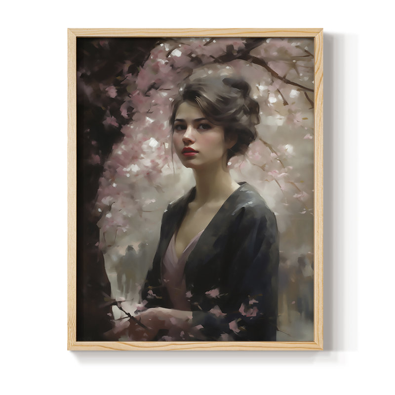 Reproduction encadrée WOMEN Series CDLxxv - bois massif, Naturel, H 15 po x l 12 po
