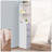 Tall Freestanding Bathroom Storage Cabinet with 2-Tier Shelves and Drawers, Narrow White Linen Tower Organizer-218815937
