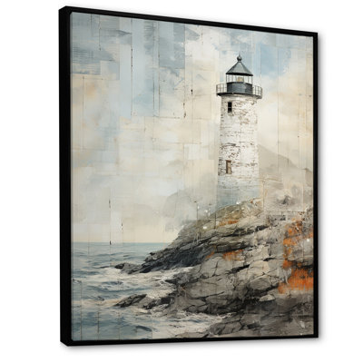 «Gray Minimal Coastal Light House I», reproduction sur toile