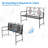 Rozia 46.5 " W Metal Outdoor Garden Bench