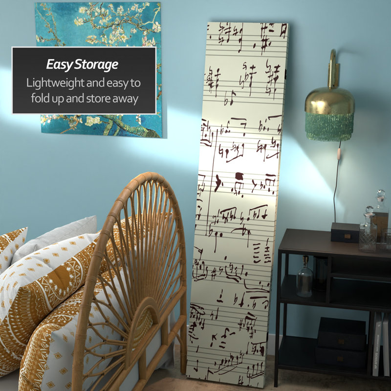 72" x 64" Double Sided Music 3 Panel Room Divider