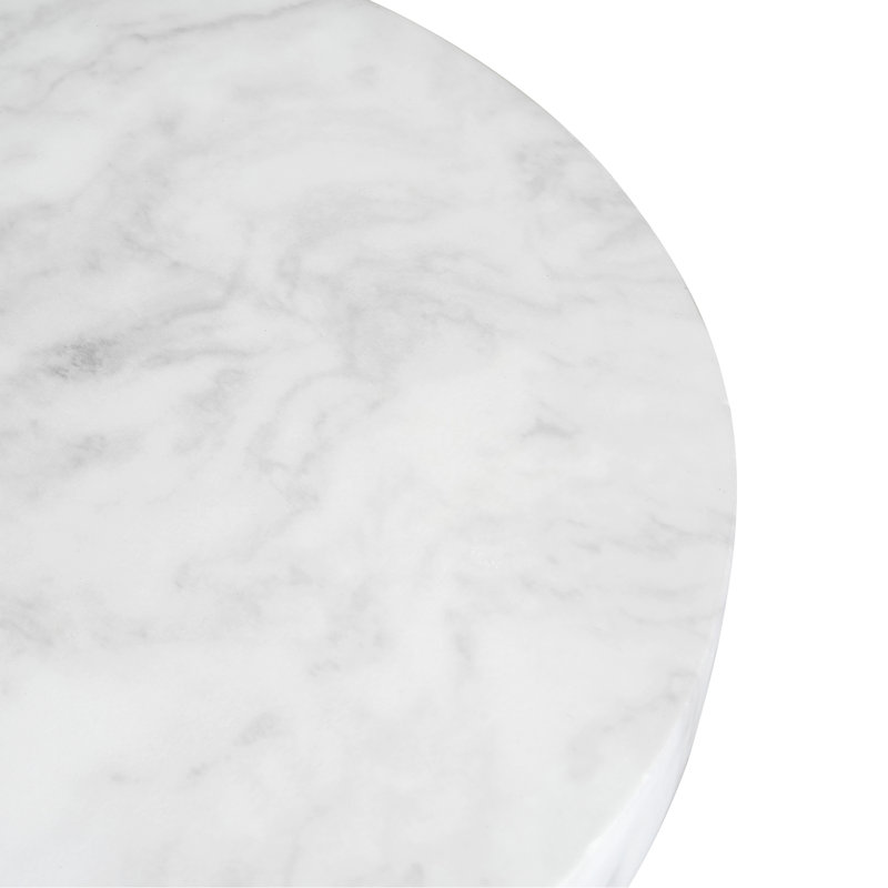 Table d'appoint d'extérieur en travertin Ponti, blanc