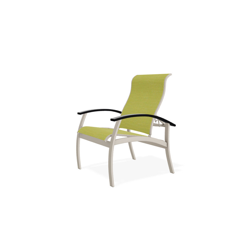 Chaise de patio Askar, Lime 38D Sunbrella®, Noir, Désert texturé