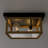 2-Light Wood Frame Flush Mount