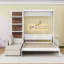 Grand lit escamotable avec canapé et tablettes-1178500476
