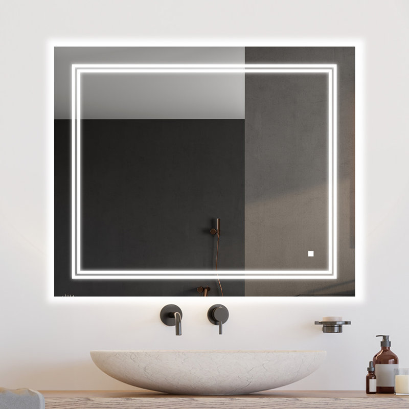 Soho  36" x 30" x 1" LED Mirror with Defogger and Dimmable, Backlit + Front Lit, 30" x 36"